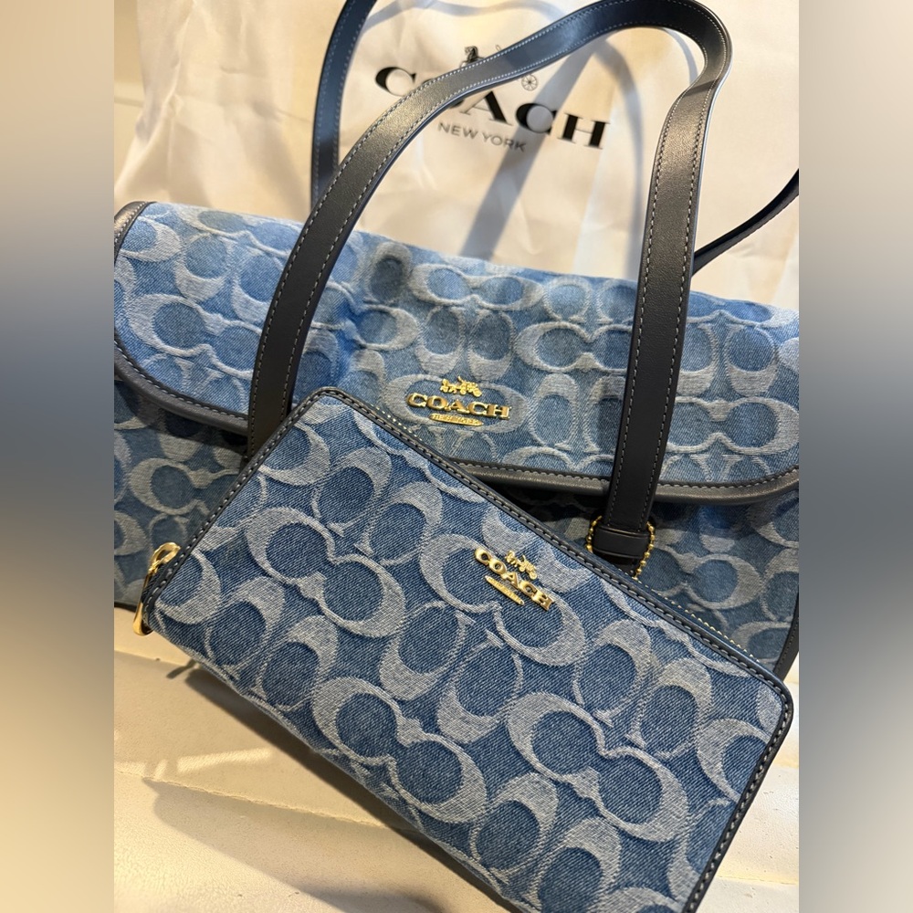 *SOLD*Coach Bridget Flap Shoulder Bag and Wallet